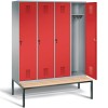 4-person clothing locker with under bench seat (Evo)